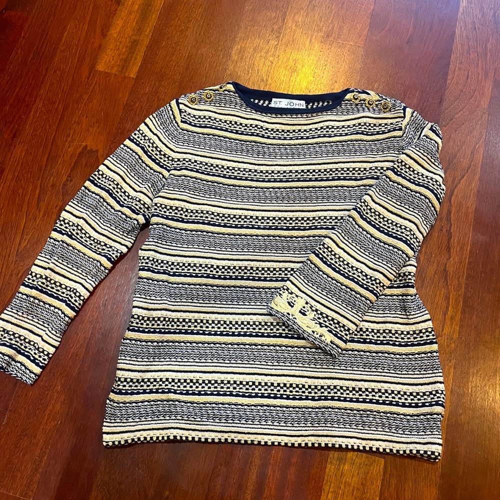 St. John by Macey Gray striped sweater